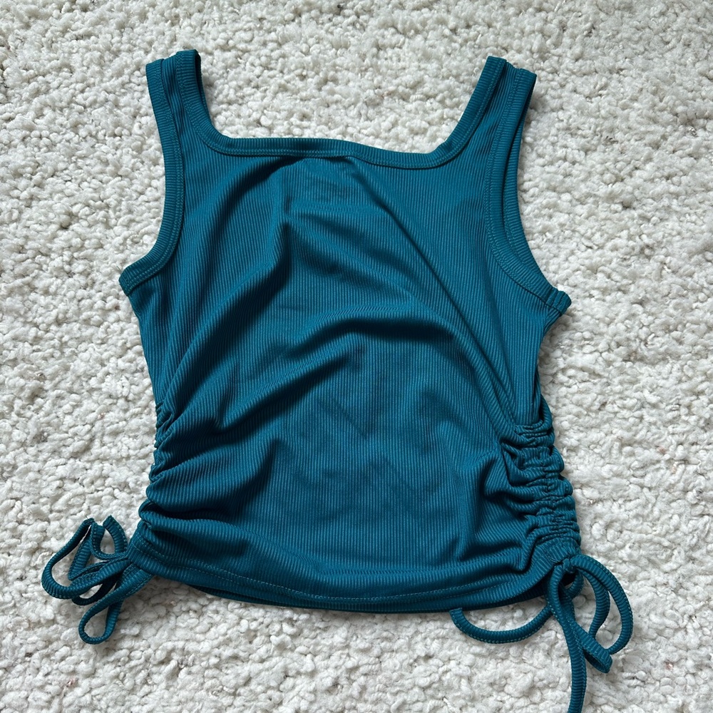 SHEIN Drawstring Ruched Side Tank Top - Picture 2 of 2
